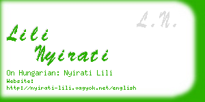 lili nyirati business card